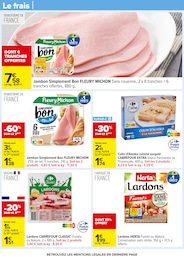 Prix et réduction Lardons dans le prospectus Carrefour en cours Offre Lardons dans le catalogue Carrefour du moment à la page 25