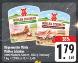 Mühlen Schinken Zarter Kochschinken Angebote von Rügenwalder Mühle bei EDEKA Bautzen für 1,79 €