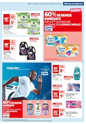 Promos Lessive Capsules dans le catalogue "SEPTEMBRE AU TOP" de Auchan Hypermarché à la page 43