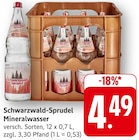 Mineralwasser im Angebot bei EDEKA in Neunkirchen Mineralwasser Angebote von Schwarzwald-Sprudel bei EDEKA Neunkirchen für 4,49 €
