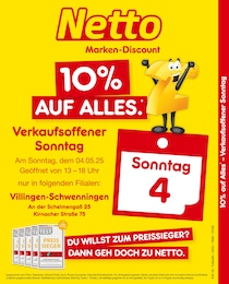 Netto Marken-Discount Prospekt für Villingen-Schwenningen: "10% auf ALLES.", 2 Seiten, 03.05.2025 - 03.05.2025