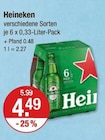 Heineken bei V-Markt im Füssen Prospekt für 4,49 €