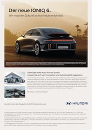 Werkstatt & Auto Prospekt von Hyundai Dortmund Hyundai Prospekt: "Der neue IONIQ 6", 8 Seiten, 15.11.2022 - 13.12.2022