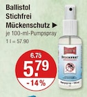Stichfrei Mückenschutz im V-Markt Prospekt Stichfrei Mückenschutz von Ballistol im aktuellen V-Markt Prospekt für 5,79 €