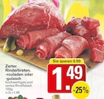 Rinderbraten, -rouladen oder -gulasch bei WEZ im Prospekt "" für 1,49 €
