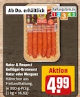 Geflügel-Bratwurst Natur Angebote von Natur & Respect bei REWE Worms für 4,99 €