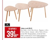 Tables à café MILEO - atmosphera en promo chez Bricorama Argenteuil à 39,95 €