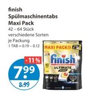 Spülmaschinentabs Maxi Pack im V-Markt Prospekt Spülmaschinentabs Maxi Pack von finish im aktuellen V-Markt Prospekt für 7,99 €