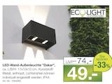 LED-Wand-Außenleuchte "Dakar" von ECO-LIGHT LEUCHTEN GMBH im aktuellen Möbel Inhofer Prospekt für 49,00 €