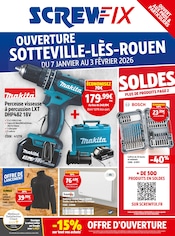 Prospectus Bricolage Screwfix en cours à Maromme et alentours, "OUVERTURE SOTTEVILLE-LÈS-ROUEN", 8 pages, 07/01/2026 - 03/02/2026 Catalogue Bricolage Screwfix en cours à Maromme et alentours, "OUVERTURE SOTTEVILLE-LÈS-ROUEN", 8 pages, 07/01/2026 - 03/02/2026