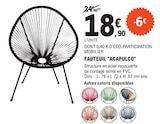 Fauteuil "Acapulco" - E.Leclerc à Villeurbanne Fauteuil "Acapulco" en promo chez E.Leclerc Villeurbanne à 18,90 €