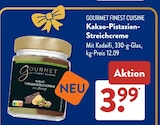 Kakao-Pistazien-Streichcreme im ALDI SÜD Prospekt Kakao-Pistazien-Streichcreme von GOURMET FINEST CUISINE im aktuellen ALDI SÜD Prospekt für 3,99 €