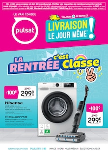 Catalogue Pulsat de la semaine "LA RENTRÉE C'EST CLASSE" avec 1 pages, valide du 24/08/2026 au 26/09/2026 pour Dunières et alentours Prospectus Pulsat de la semaine "LA RENTRÉE C'EST CLASSE" avec 1 pages, valide du 24/08/2026 au 26/09/2026 pour Dunières et alentours