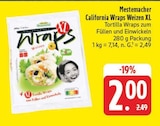 California Wraps Weizen XL Angebote von Mestemacher bei EDEKA Leipzig für 2,00 €