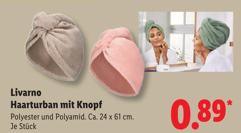 Haarturban mit Knopf