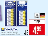 Alkaline-Batterien "Energy" im Angebot bei Marktkauf in Rottenburg Alkaline-Batterien "Energy" Angebote von VARTA bei Marktkauf Rottenburg für 4,99 €