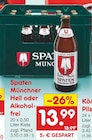 Münchner Hell oder Alkoholfrei im Angebot bei Netto Marken-Discount in Oldenburg Münchner Hell oder Alkoholfrei Angebote von Spaten bei Netto Marken-Discount Oldenburg für 13,99 €