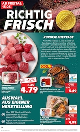 Schweinefleisch im Kaufland Prospekt in Mühlhausen Aktueller Kaufland Prospekt mit Schweinefleisch, "Aktuelle Angebote", Seite 24