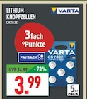 Aktuelles Lithium-Knopfzellen CR2032 Angebot bei Marktkauf in Münster ab 3,99 €