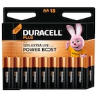 Lot de 18 piles Power Boost Duracell AA/LR6 - DURACELL en promo chez Carrefour Rouen à 9,56 €