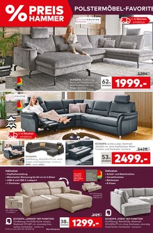Ecksofa im aktuellen porta Möbel Prospekt (Bielefeld) Ecksofa im porta Möbel Prospekt "PREIS HAMMER" mit 16 Seiten (Bielefeld)