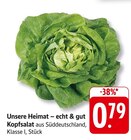 Kopfsalat im Angebot bei E center in Offenburg Kopfsalat Angebote von Unsere Heimat – echt & gut bei E center Offenburg für 0,79 €