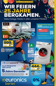 Fernseher im aktuellen EURONICS Prospekt (Soest) Fernseher im EURONICS Prospekt "WIR FEIERN 25 JAHRE BERGKAMEN." mit 10 Seiten (Soest)