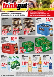 Trinkgut Prospekt "Größter Getränkemarkt in Petershausen", 4 Seiten, 14.07.2025 - 14.07.2025 Aktueller Trinkgut Prospekt, "Größter Getränkemarkt in Petershausen", mit Angeboten der Woche, gültig von 14.07.2025 bis 14.07.2025