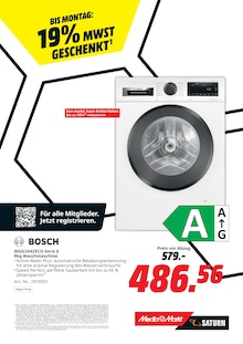 Waschmaschine im aktuellen MediaMarkt Saturn Prospekt (Gütersloh) Waschmaschine im MediaMarkt Saturn Prospekt "BIS MONTAG: 19% MWST GESCHENKT" mit 21 Seiten (Gütersloh)
