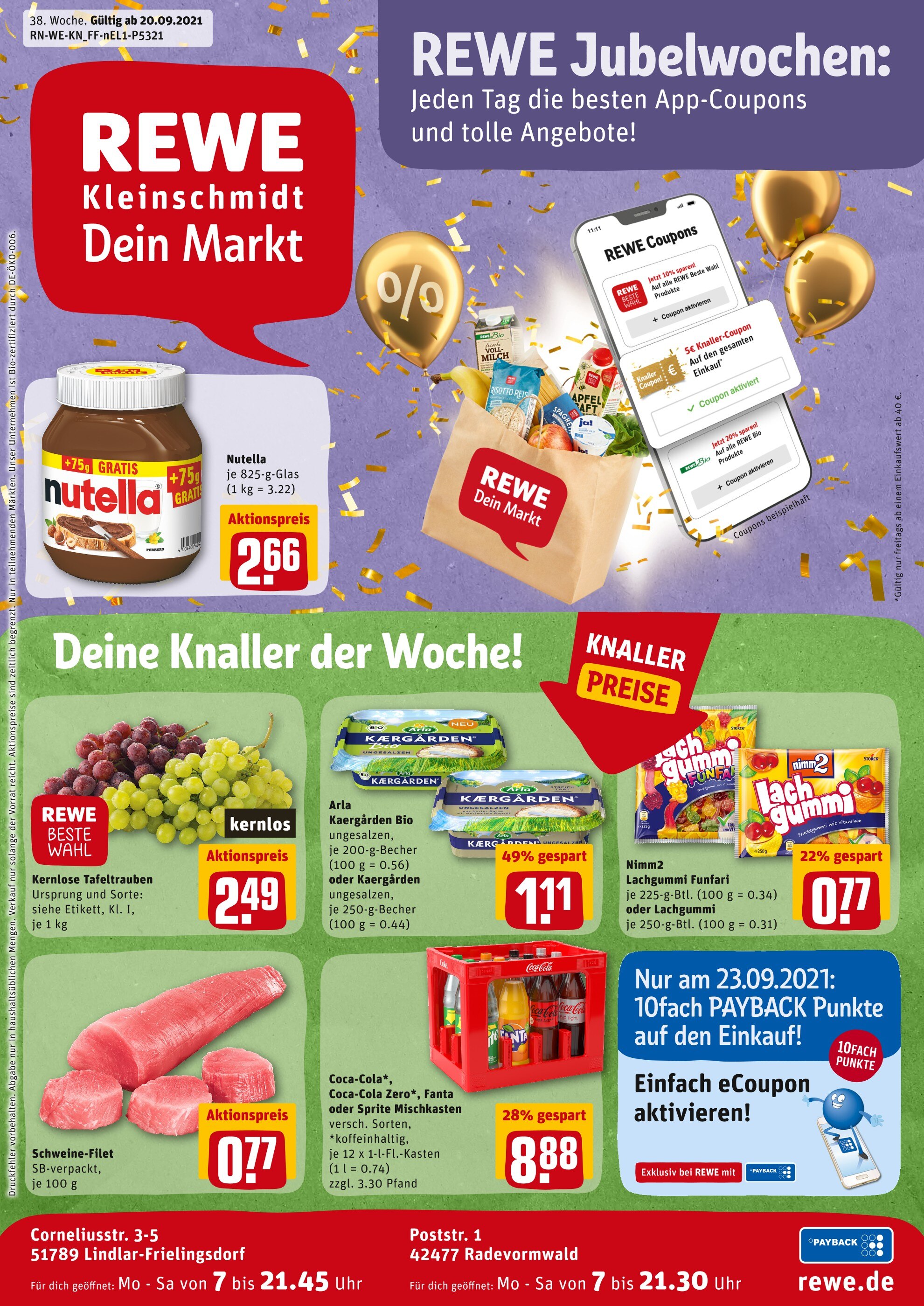 REWE Prospekt für Wipperfürth mit 29 Seiten REWE Prospekt für Wipperfürth: "Angebote im Markt", 29 Seiten, 20.09.2021 - 25.09.2021