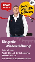 REWE Prospekt für Hannover mit 20 Seiten REWE Prospekt für Hannover: "Dein Markt", 20 Seiten, 17.08.2026 - 22.08.2026