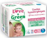 Couches hypoallergeniques - LOVE & GREEN en promo chez Super U Gap à 2,93 €