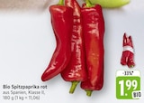 Bio Spitzpaprika rot Angebote bei E center Pirmasens für 1,99 €