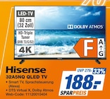 32A5NQ QLED TV im Angebot bei expert in Vreden 32A5NQ QLED TV Angebote von Hisense bei expert Vreden für 188,00 €