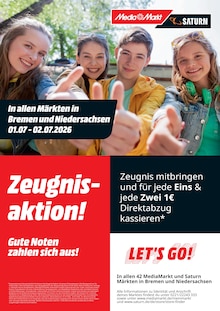 MediaMarkt Saturn Bremerhaven Prospekt "Zeugnisaktion!" mit 1 Seite