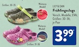 Frühlingsclogs von LILY & DAN im aktuellen ALDI SÜD Prospekt für 3,99 €
