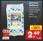 Münchner Weißwurst im Angebot bei Netto Marken-Discount in Kaarst Münchner Weißwurst Angebote bei Netto Marken-Discount Kaarst für 2,49 €