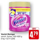 Reiniger Angebote von Vanish bei E center Freiburg für 4,79 €