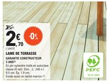 Lame de terrasse - E.Leclerc à Lyon Lame de terrasse en promo chez E.Leclerc Lyon à 2,70 €