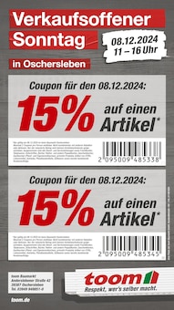 toom Baumarkt Prospekt Verkaufsoffener Sonntag mit  Seite