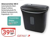 Aktenvernichter 480 X im Angebot bei GLOBUS in Amberg Aktenvernichter 480 X Angebote von GENIE bei GLOBUS Amberg für 5,99 €