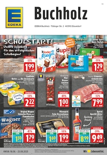 EDEKA Prospekt der Woche "Aktuelle Angebote" Seite 1, 18.08.2025 bis 23.08.2025 für Düsseldorf Aktueller EDEKA Prospekt "Aktuelle Angebote" Seite 1 von 24 Seiten für Düsseldorf