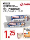 Kölner Leberwurst oder Röstzwiebelwurst Angebote von Rasting bei Marktkauf Herne für 1,25 €