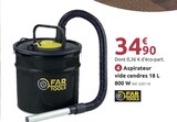 Aspirateur vide cendres 18 L - FAR TOOLS en promo chez Mr.Bricolage Saint-Vallier à 34,90 €