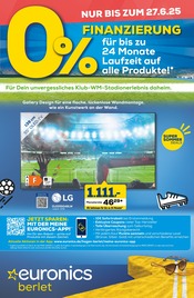 Aktueller EURONICS Prospekt mit Fernseher, "0% FINANZIERUNG FÜR BIS ZU 24 MONATE LAUFZEIT AUF ALLE PRODUKTE!", Seite 1