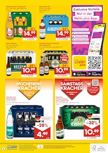 Bier im Netto Marken-Discount Prospekt "DER ORT, AN DEM DU IMMER AUSGEZEICHNETE PREISE FINDEST." mit 2 Seiten (Langenhagen)