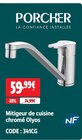 Mitigeur de cuisine chromé Olyos - PORCHER en promo chez Screwfix Courbevoie à 59,99 €