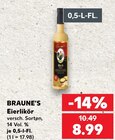 Eierlikör im Angebot bei Kaufland in Stendal Eierlikör Angebote von BRAUNE'S bei Kaufland Stendal für 8,99 €