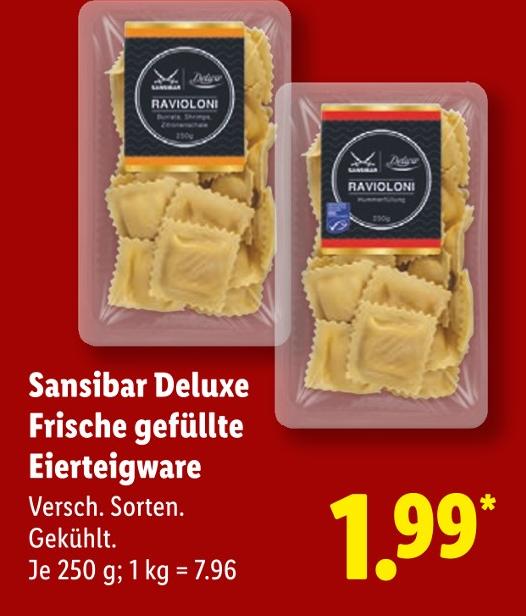 Frische gefüllte Eierteigware