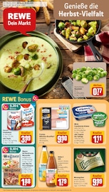 REWE Discounter Prospekt der aktuellen Woche mit 36 Seiten, gültig von 20.10.2025 bis 25.10.2025, in Elmenhorst/Lichtenhagen und Umgebung Aktueller REWE Discounter Prospekt in Elmenhorst/Lichtenhagen und Umgebung, "Dein Markt" mit 36 Seiten, 20.10.2025 - 25.10.2025